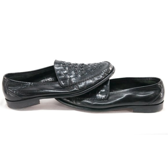 Alfani Mens black Italian woven loafers sz 11.5 main image 7